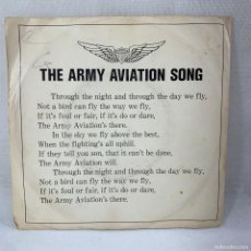 Discos de vinilo: SINGLE THE ARMY AVIATION SONG - AÑO 1963