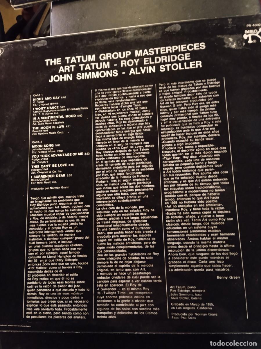 Discos de vinilo: ART TATUM- THE TATUM GROUP MASTERPIECES. LP - Foto 2