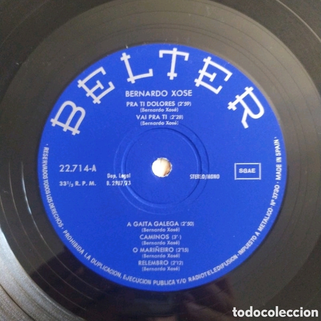 Discos de vinilo: Lp Bernardo Xose - Foto 3