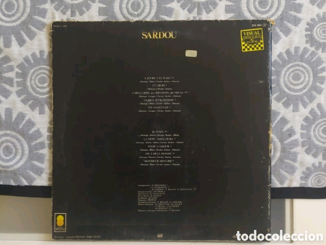 Discos de vinilo: Lp Michel Sardou. Sardou (Edici&oacute;n Francesa) - Foto 2