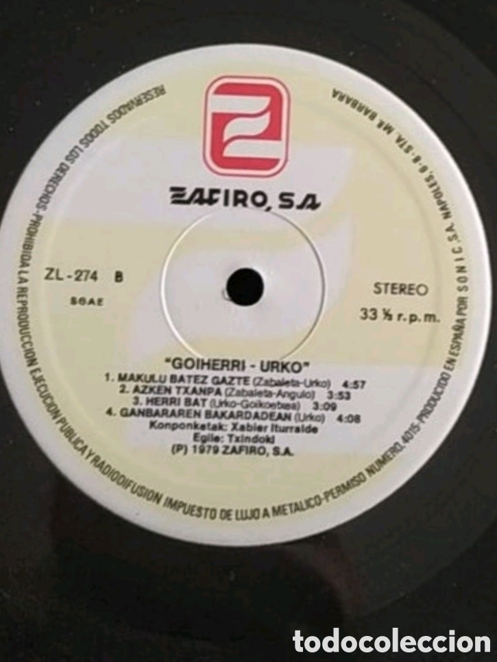 Discos de vinilo: Lp Urko. Goiherri - Foto 5