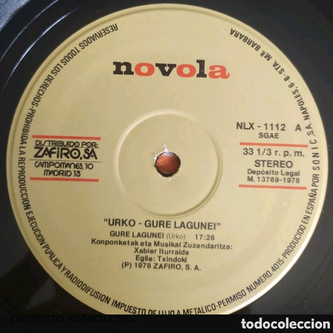Discos de vinilo: Lp Urko. Gure Lagunei - Foto 2
