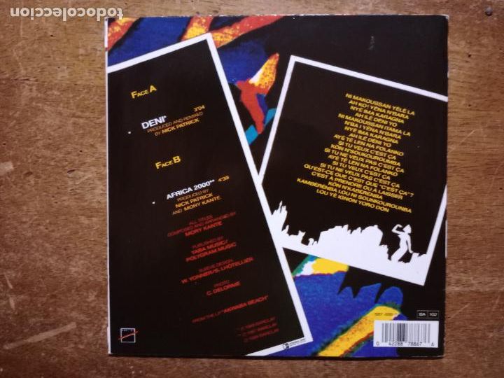 Discos de vinilo: Mory Kante - Deni + &Aacute;frica 2000 - Foto 2