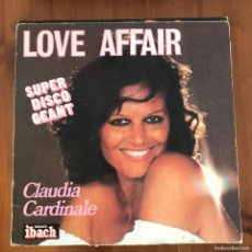 Discos de vinilo: CLAUDIA CARDINALE - LOVE AFFAIR - 12” MAXISINGLE IBACH FRANCIA 1977. Lote 374446384