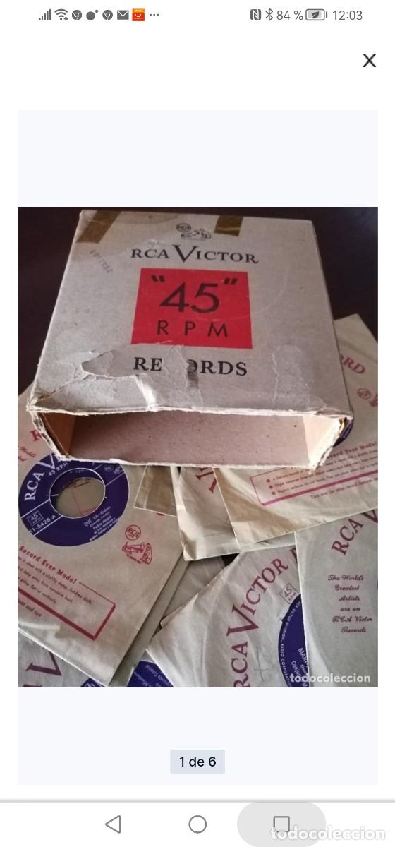 Discos de vinilo: Caja con 25 discos RCA VICTOR RECORD - Foto 1