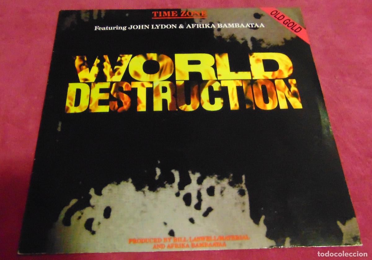 Discos de vinilo: Time Zone &ndash; World Destruction - maxisingle old gold - Foto 1