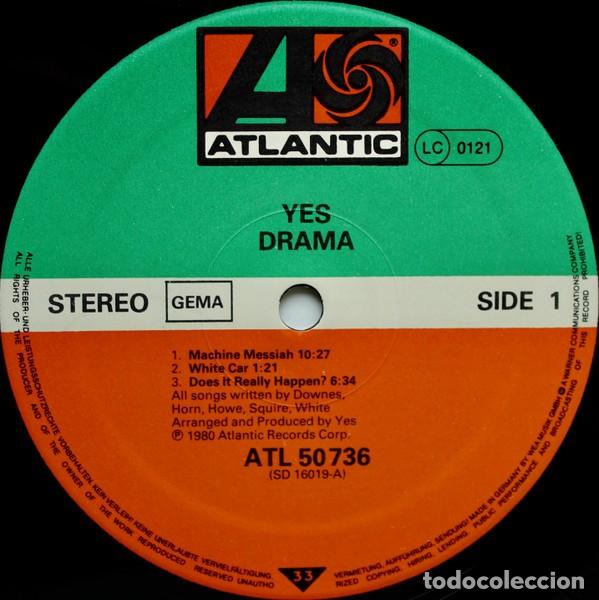 Discos de vinilo: YES - DRAMA - LP 1980 GERMANY -GATEFOLD - Foto 4