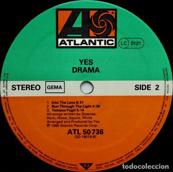 Discos de vinilo: YES - DRAMA - LP 1980 GERMANY -GATEFOLD - Foto 5