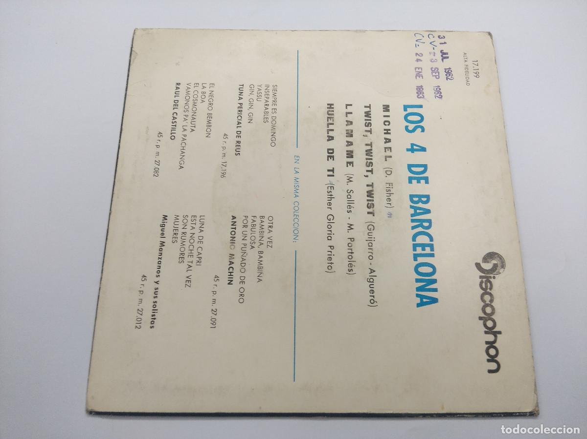 Discos de vinilo: LOS 4 DE BARCELONA/MICHAEL/SINGLE. - Foto 3