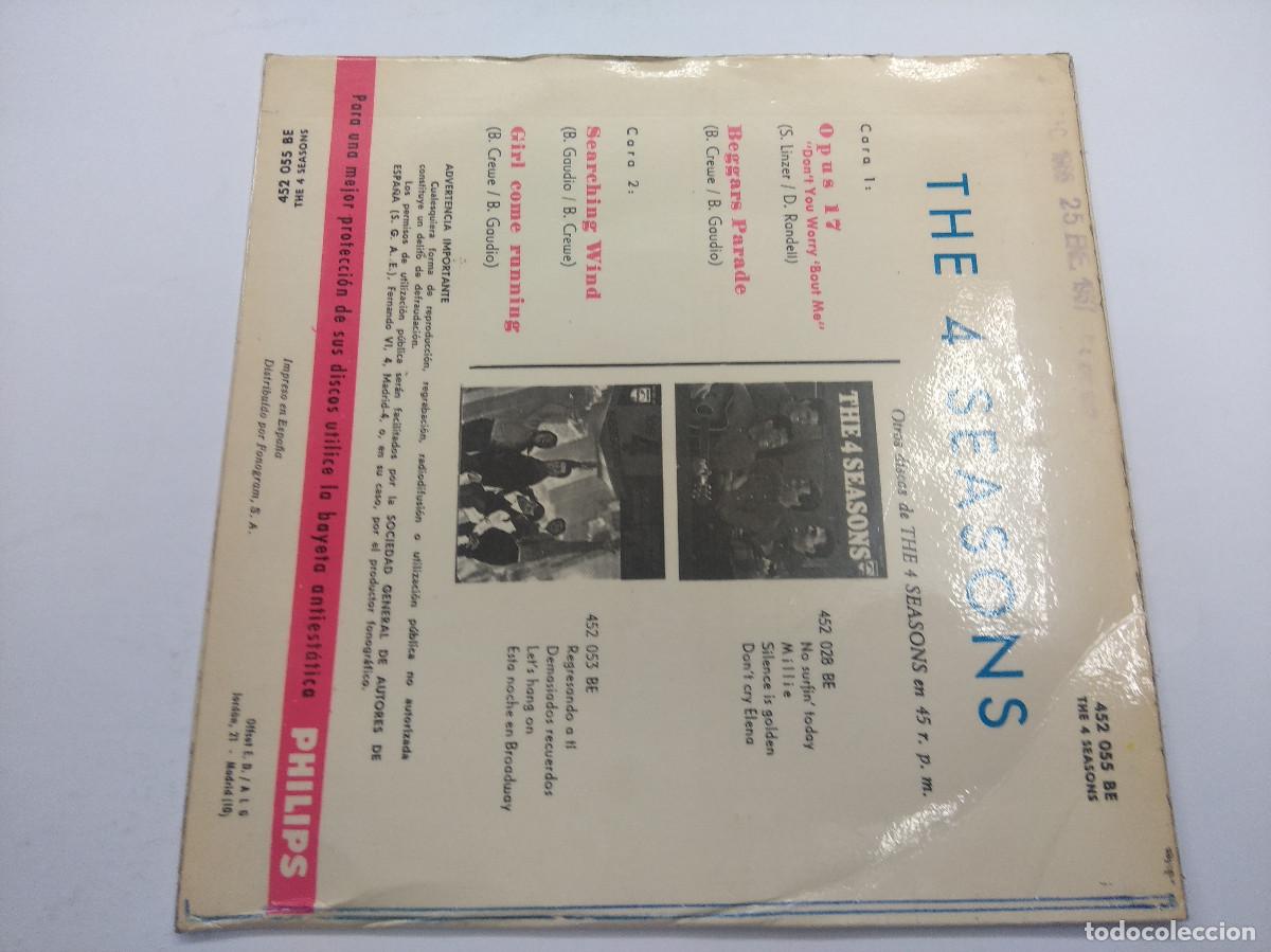Discos de vinilo: THE 4 SEASONS/OPUS 17/SINGLE. - Foto 3