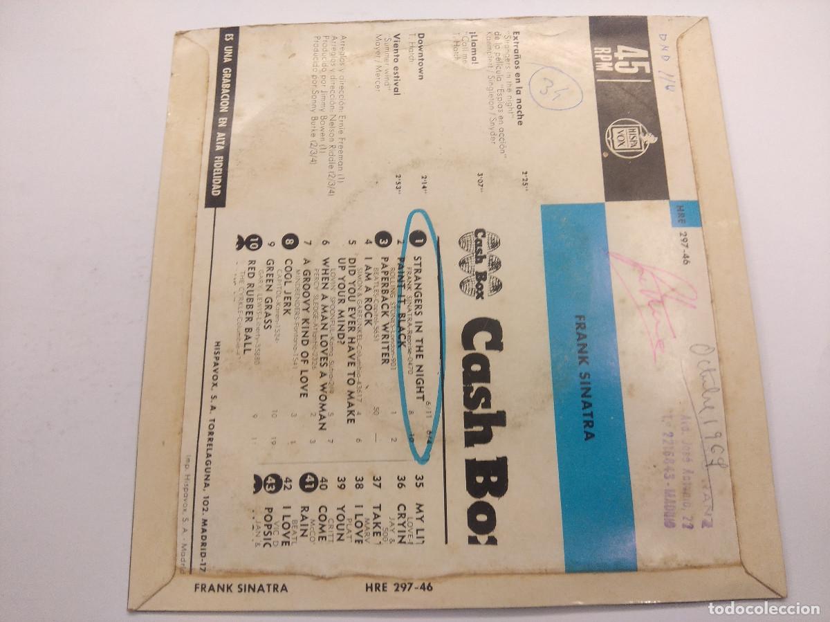 Discos de vinilo: FRANK SINATRA/EXTRA&Ntilde;OS EN LA NOCHE/SINGLE. - Foto 3