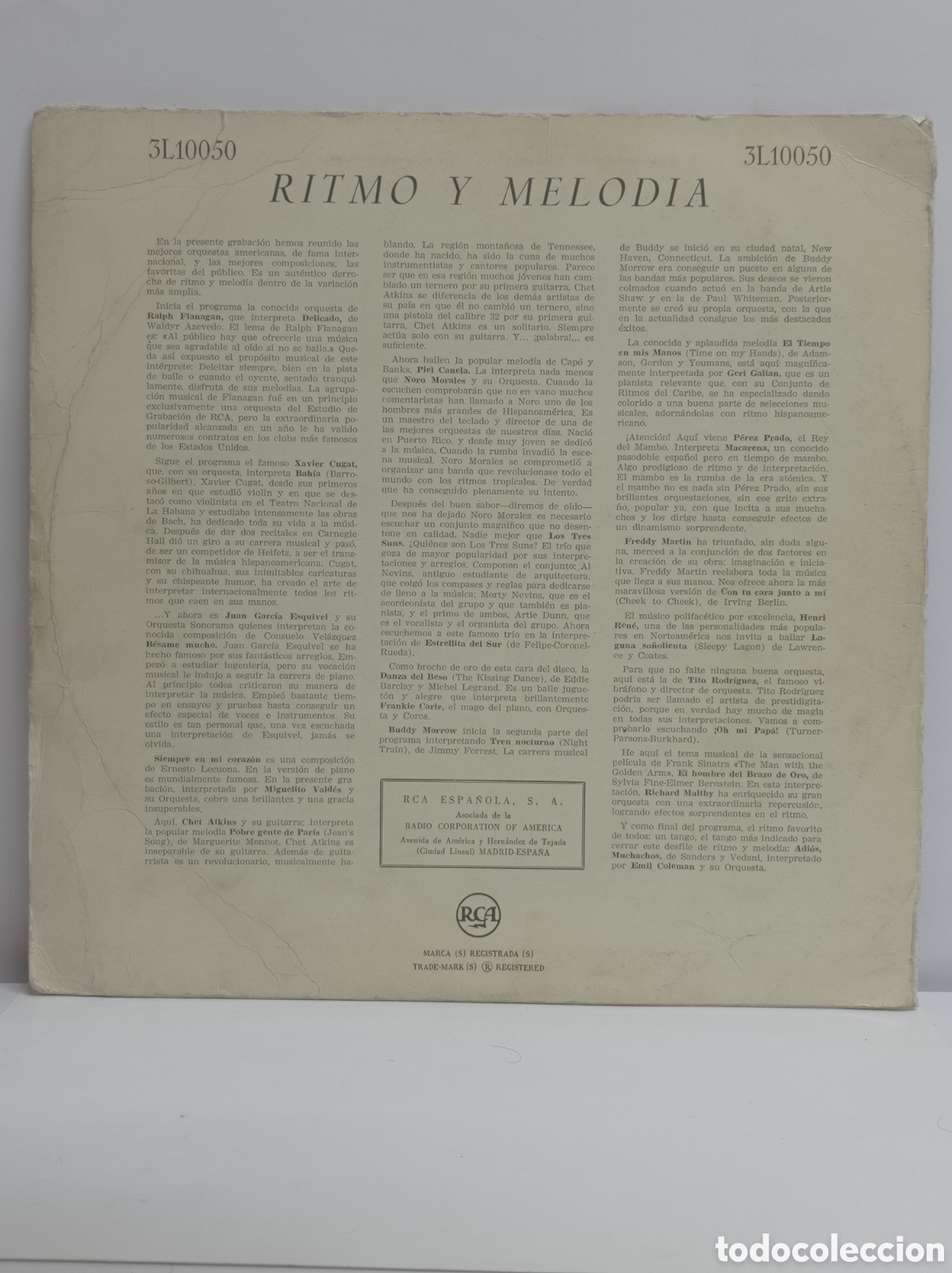 Discos de vinilo: VV.AA. RITMO Y MELODIA (RCA 195?) - Foto 2