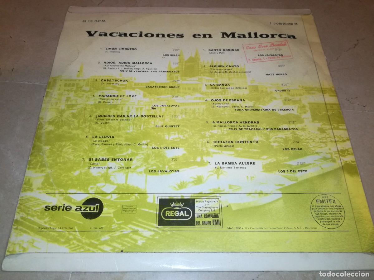 Discos de vinilo: VACACIONES EN MALLORCA-ORIGINAL A&Ntilde;O 1969 - Foto 2