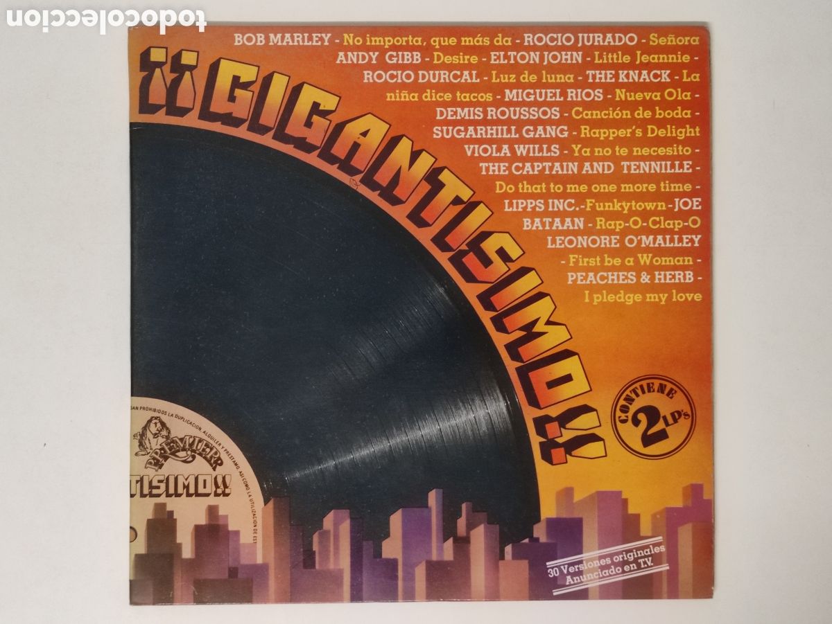 Discos de vinilo: Various &ndash; &iexcl;&iexcl;Gigantisimo!! - Ariola &ndash; XD-301 250 - 1980 - Foto 1