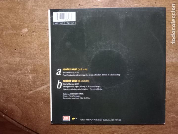 Discos de vinilo: Alpha Blondy + rendez-vous(soft mix) + rendez-vous (lp versi&oacute;n) - Foto 2