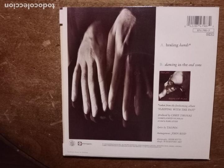 Discos de vinilo: Elton John - healing hands + dancing in the end zone - Foto 2