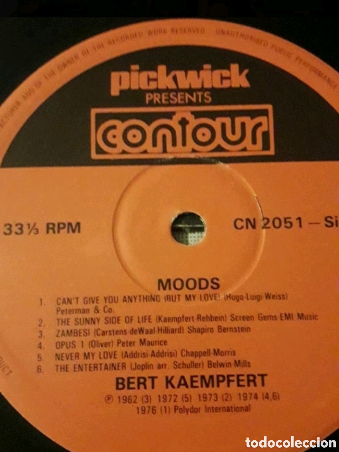 Discos de vinilo: Lp Bert Kaempfert. Moods - Foto 3