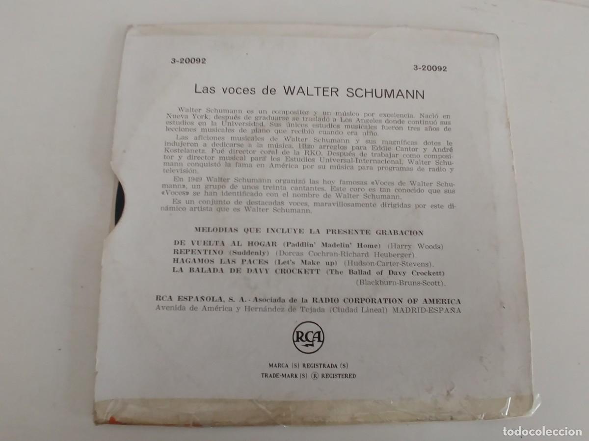 Discos de vinilo: WALTER SCHUMANN-EP LA BALADA DE DAVID CROCKETT +3 - Foto 2