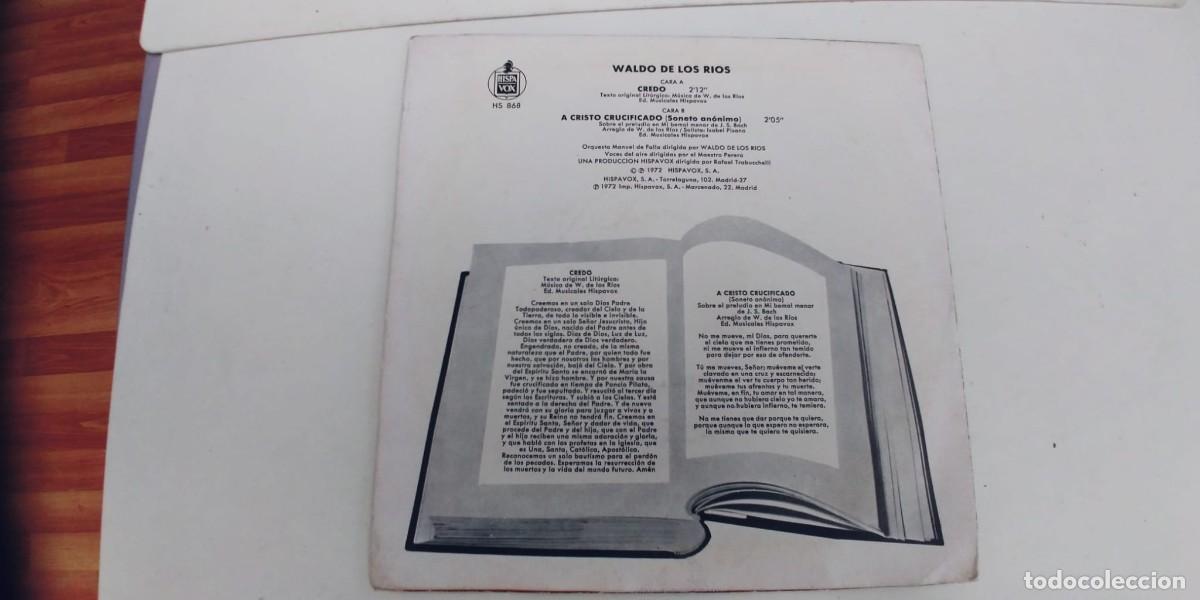 Discos de vinilo: WALDO DE LOS RIOS-SINGLE CREDO - Foto 2