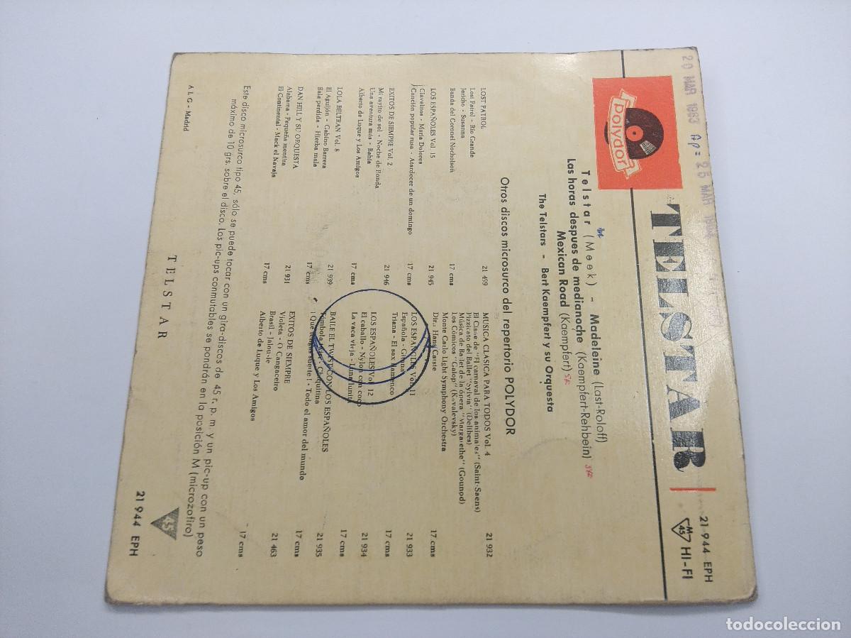 Discos de vinilo: THE TELSTARS/MADELEINE/SINGLE. - Foto 3