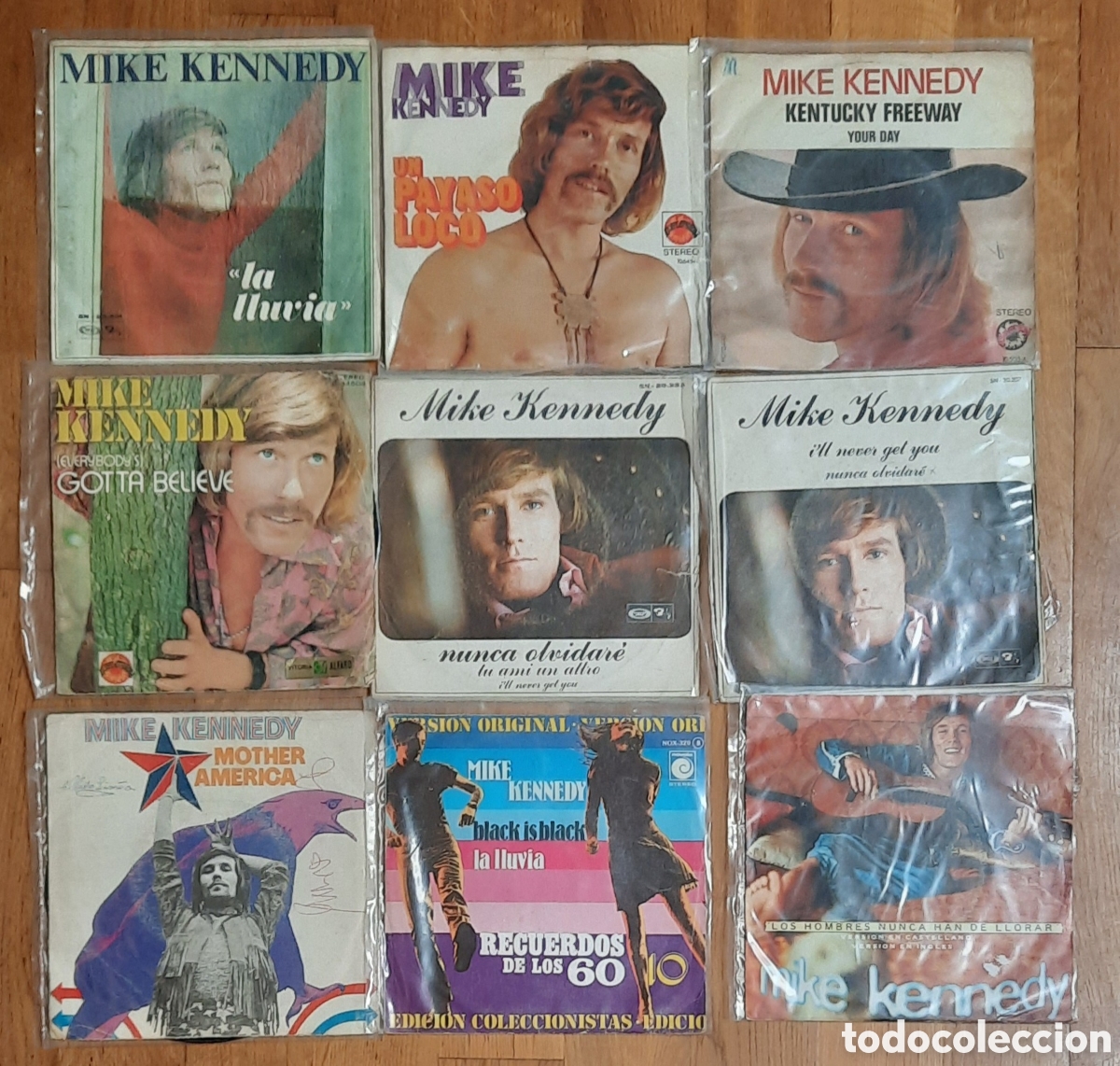 Discos de vinilo: 9 SINGLES MIKE KENNEDY - Foto 1