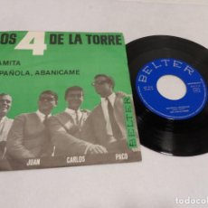 Discos de vinilo: LOS 4 DE LA TORRE / MAMITA-ESPAÑOLA, ABANÍCAME / SINGLE-BELTER-1965 / MBC. ***/***. Lote 374688009