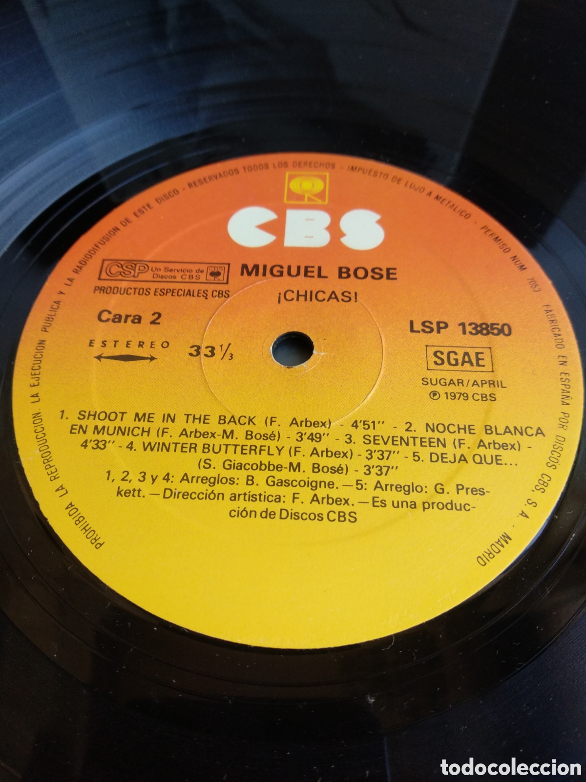 Discos de vinilo: *MIGUEL BOSE, CHICAS, ARIOLA, 1979 - Foto 4