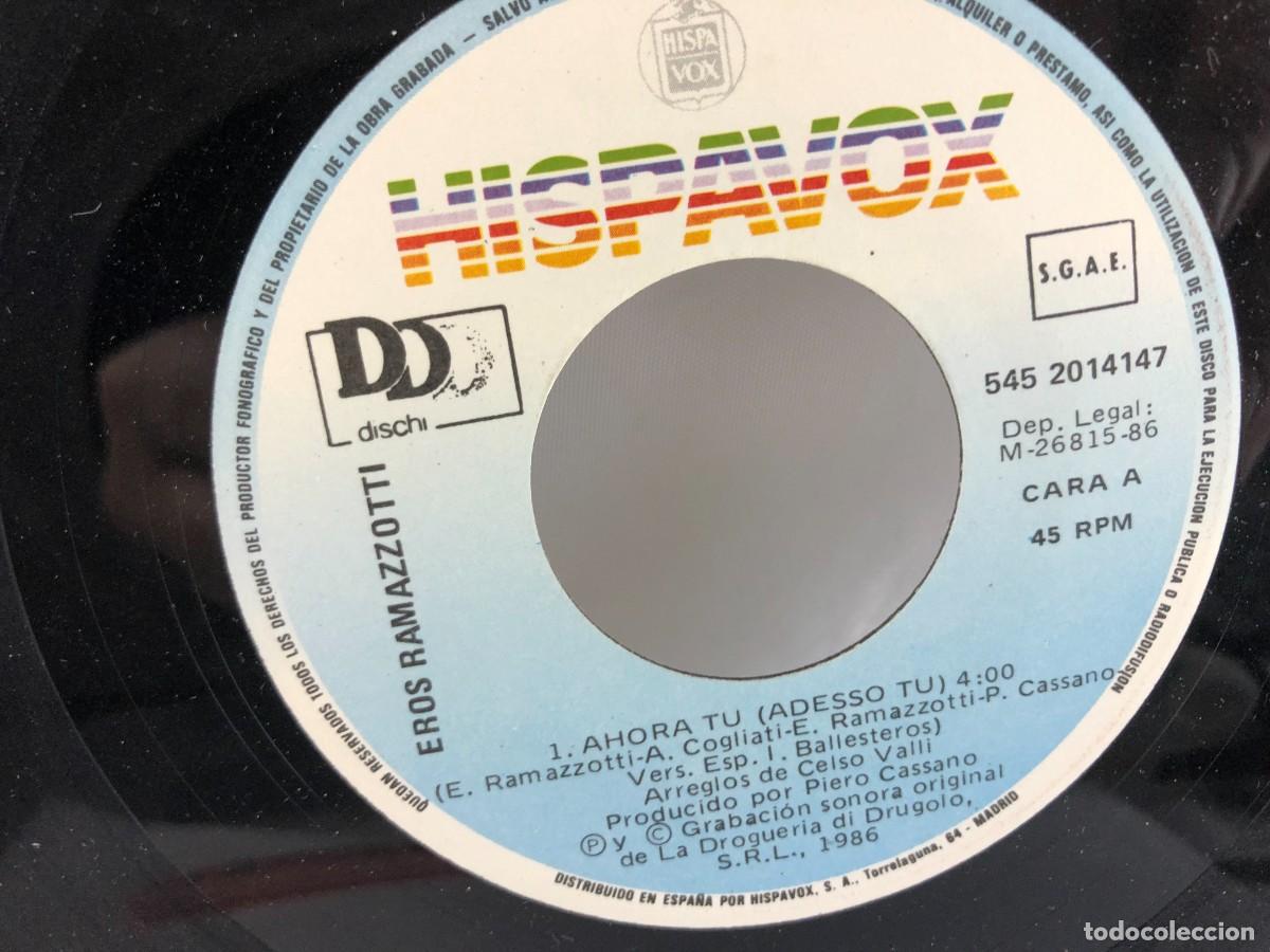 Discos de vinilo: Eros Ramazzotti ahora tu 1986 - Foto 4