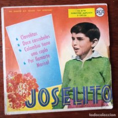 Discos de vinilo: JOSELITO EP 1959. DOCE CASCABELES/ CLAVELITOS/ POR LLAMARTE MARISOL/ COLOMBIA TIENE UNA COPLA