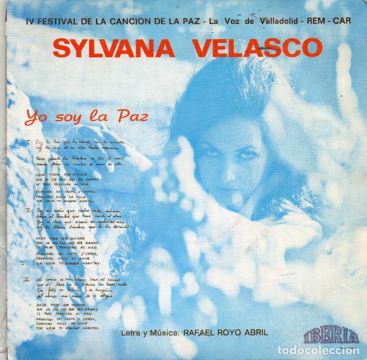 Discos de vinilo: SYLVANA VELASCO - YO SOY LA PAZ - SINGLE - Foto 2