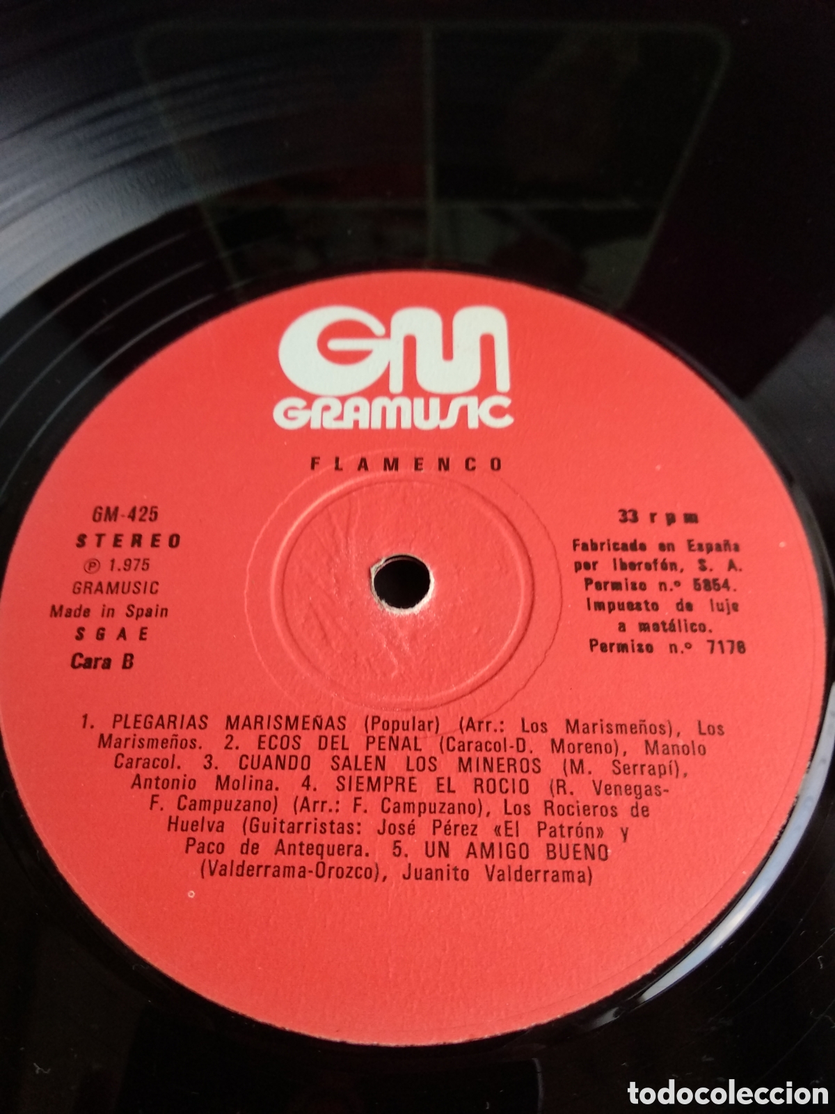 Discos de vinilo: *FLAMENCO, SPAIN, GRAMUSIC, 1975 - Foto 3