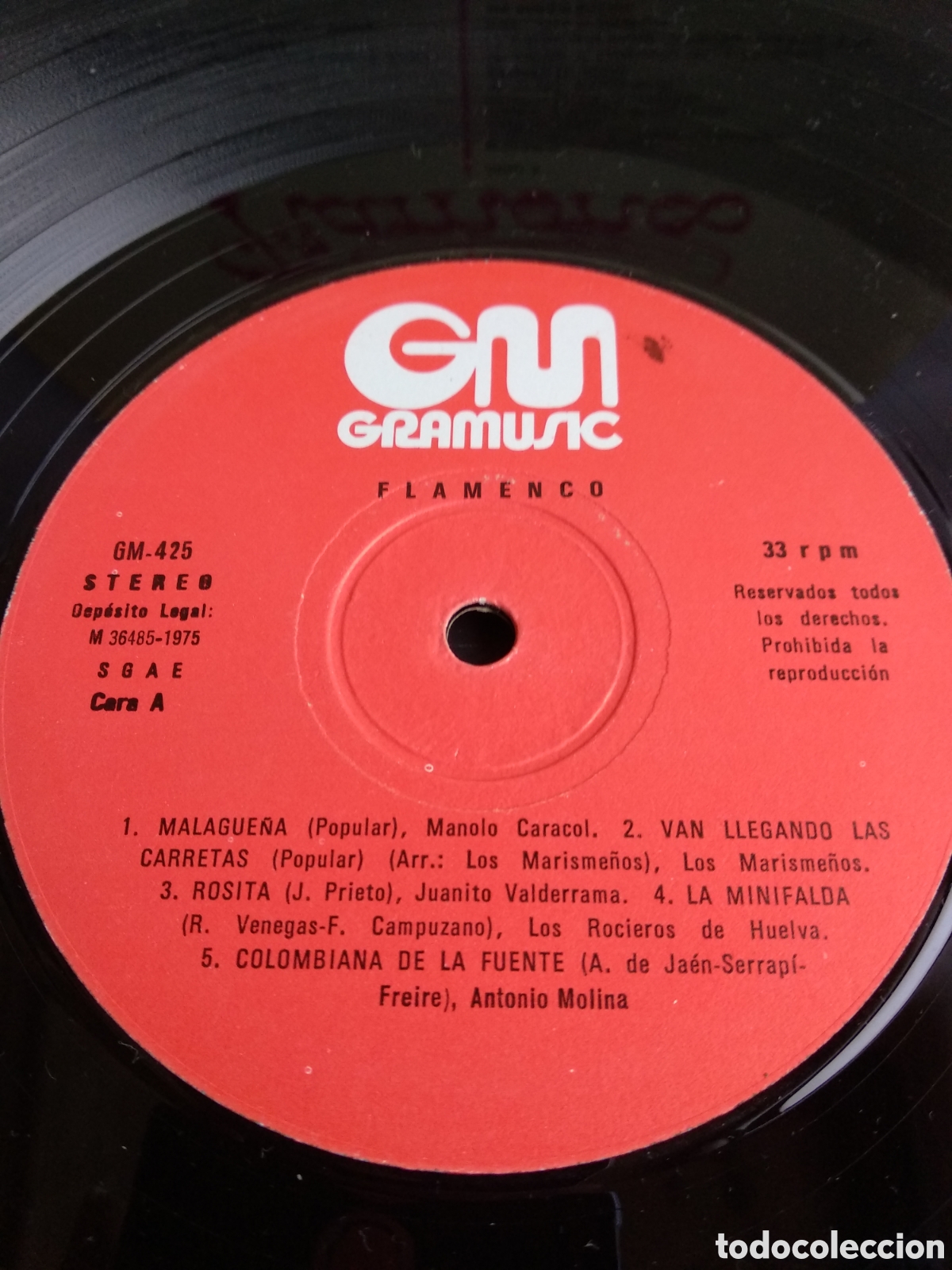 Discos de vinilo: *FLAMENCO, SPAIN, GRAMUSIC, 1975 - Foto 4