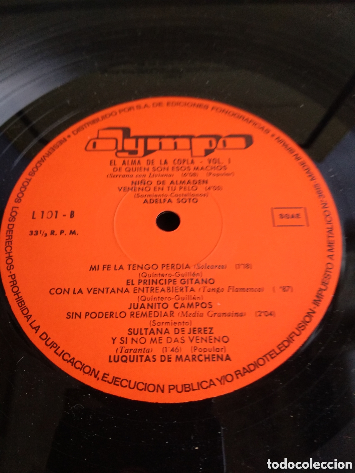 Discos de vinilo: *EL ALMA DE LA COPLA, SPAIN, OLYMPO, 1972 - Foto 3