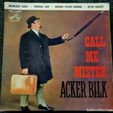 Discos de vinilo: ACKER BILK & HIS PARAMOUNT JAZZ BAND - EP SPAIN 1963 MOONLIGHT TATTOO. Lote 374881229