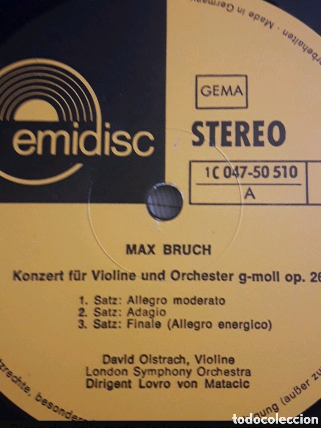 Discos de vinilo: Lp David Oistrach. Bruch / Mozart - Foto 4
