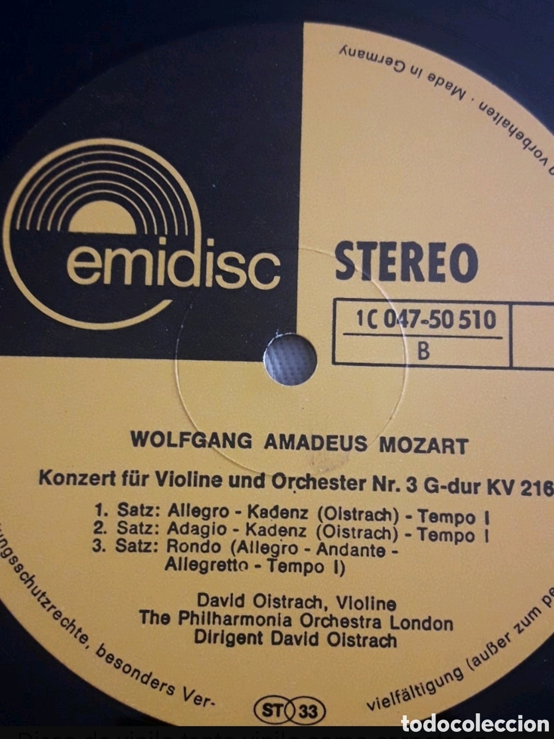 Discos de vinilo: Lp David Oistrach. Bruch / Mozart - Foto 5