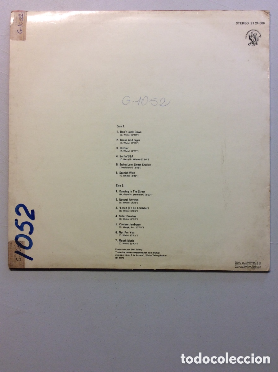 Discos de vinilo: Chris Whit. Mouth Music. - Foto 2