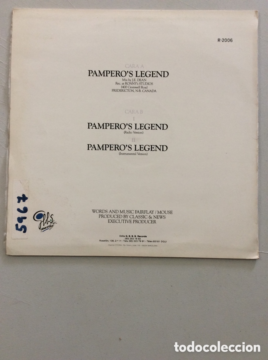 Discos de vinilo: Deborah Jones. Pampero&rsquo;s legend. - Foto 2
