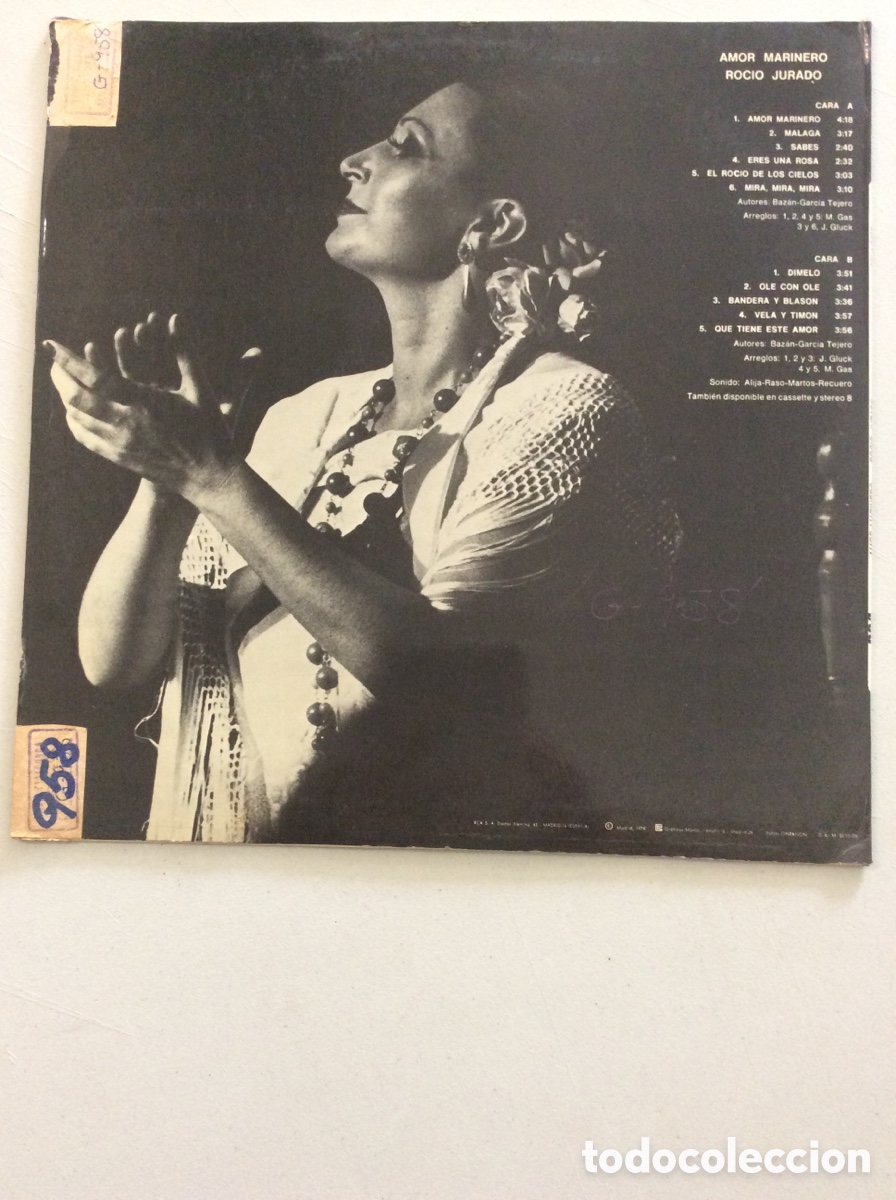 Discos de vinilo: Roc&iacute;o Jurado. Amor marinero. - Foto 2
