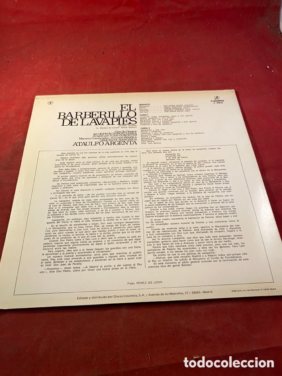 Discos de vinilo: EL BARBERILLO DE LAVAPIES - Foto 2