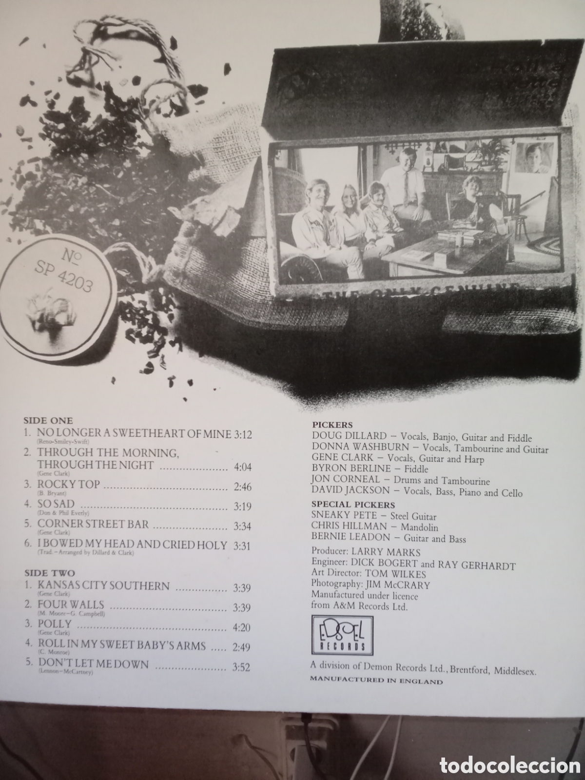 Discos de vinilo: DILLARD & CLARK 1969 Reed. EDSEL RECORDS 86 - Foto 2