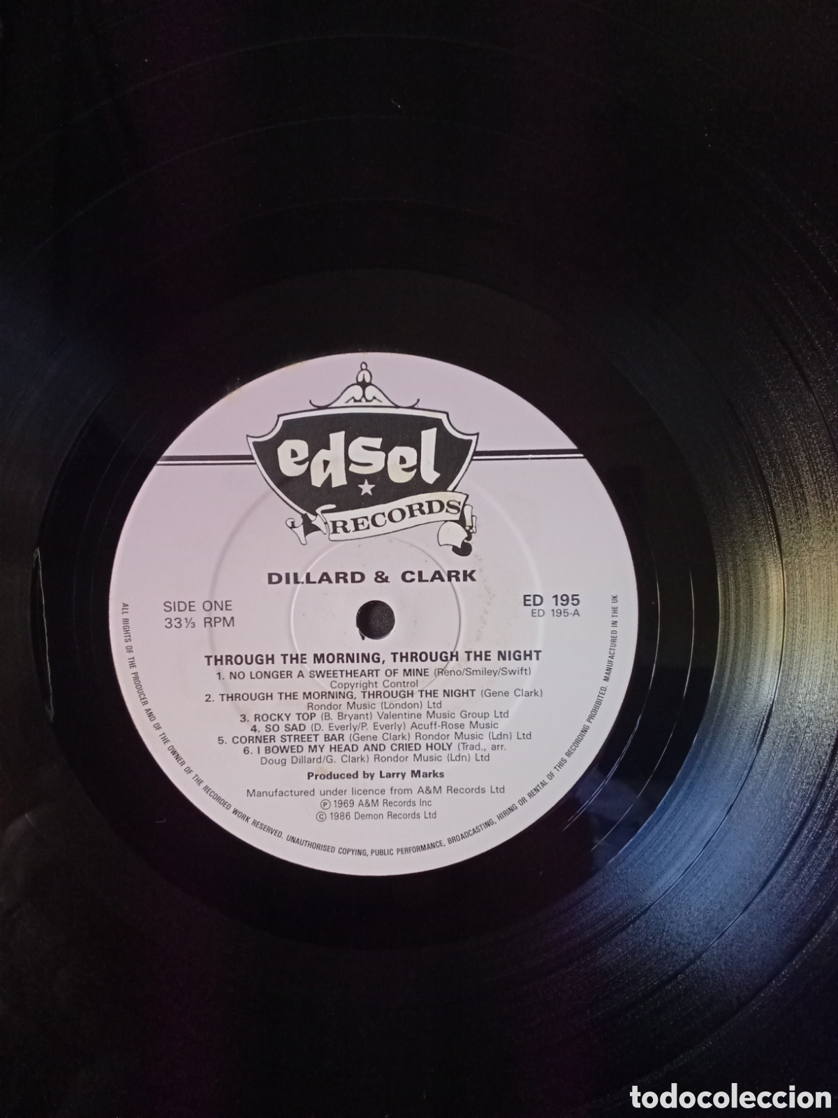 Discos de vinilo: DILLARD & CLARK 1969 Reed. EDSEL RECORDS 86 - Foto 3
