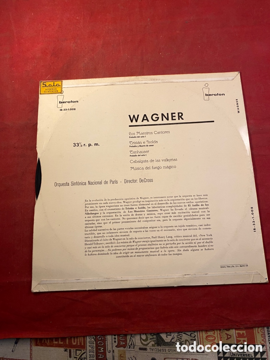 Discos de vinilo: WAGNER - Foto 2
