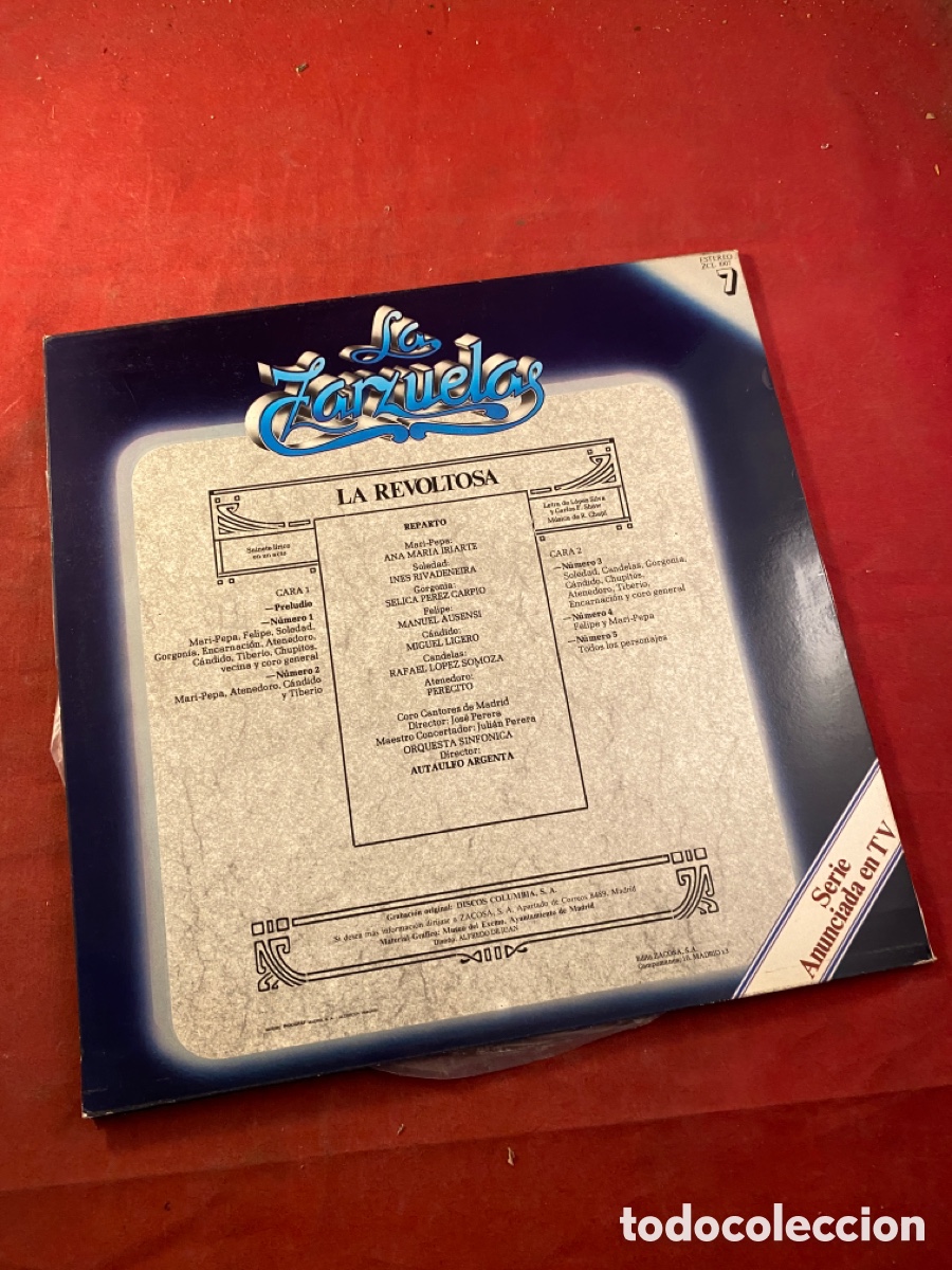 Discos de vinilo: La Zarzuela LA REVOLTOSA - Foto 2