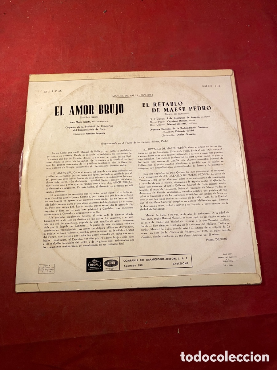 Discos de vinilo: MANUEL DE FALLA - Foto 2