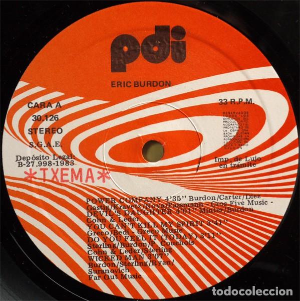 Discos de vinilo: ERIC BURDON - ERIC BURDON - LP 1983 -EDI.ESPA&Ntilde;OLA - Foto 3