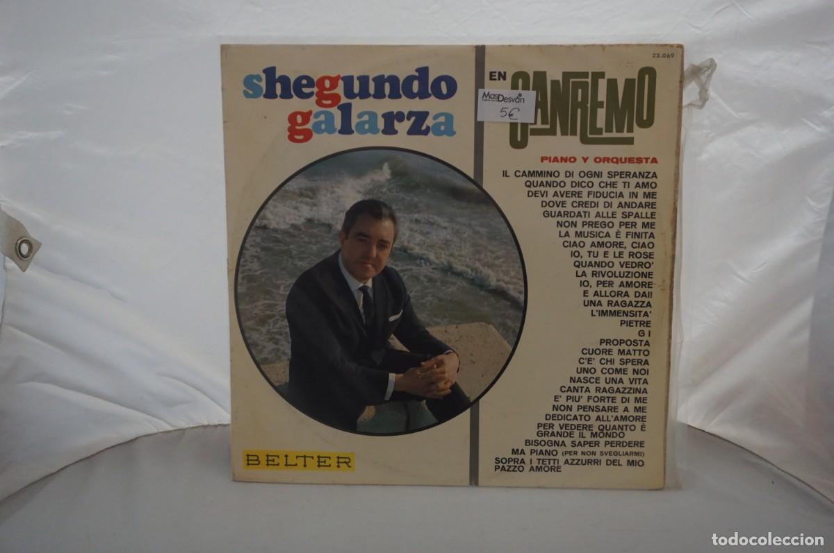 Discos de vinilo: Vinilo LP - SHEGUNDO GALARZA EN SANREMO - Foto 1