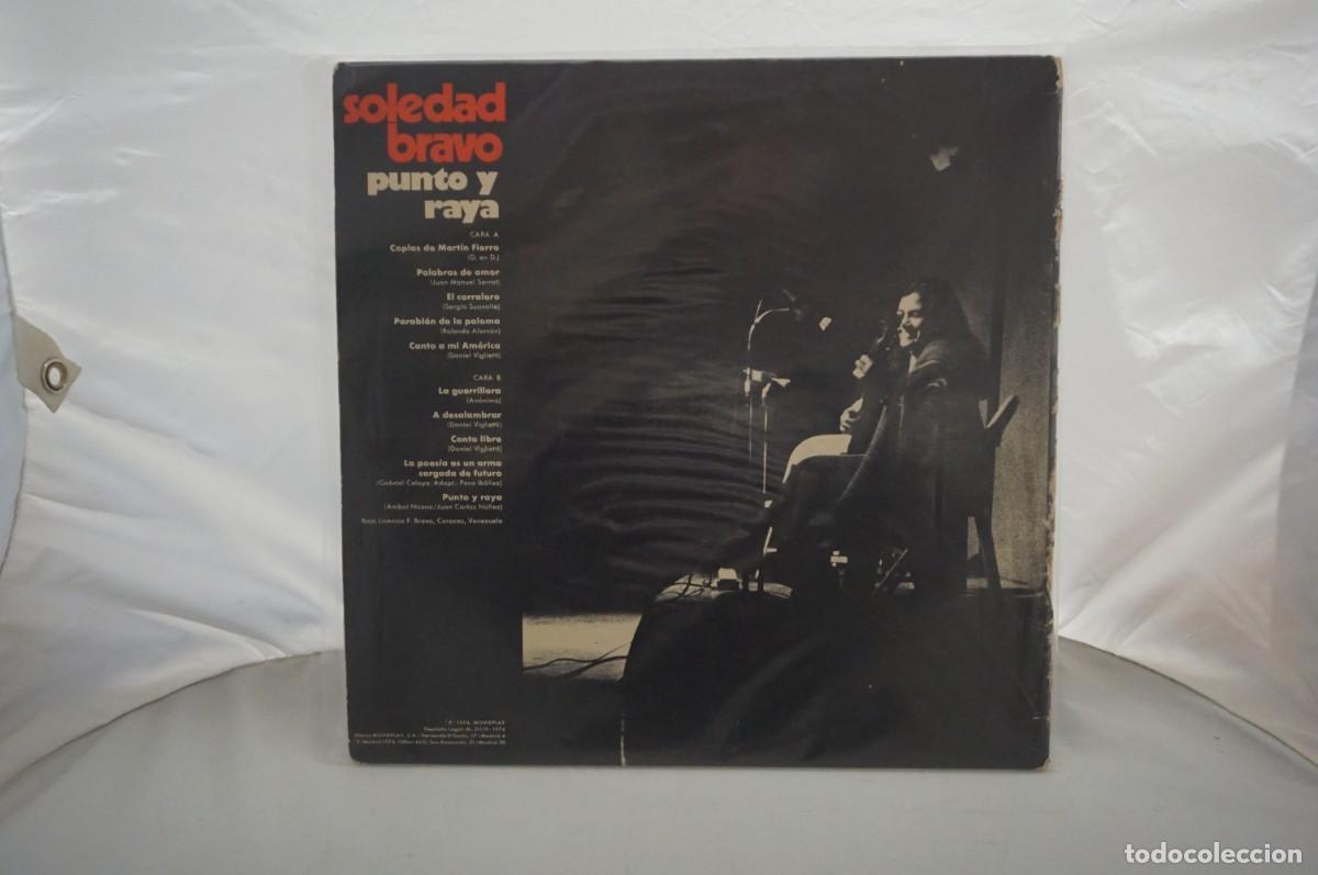 Discos de vinilo: Vinilo LP - SOLEDAD BRAVO - PUNTO Y RAYA - Foto 2