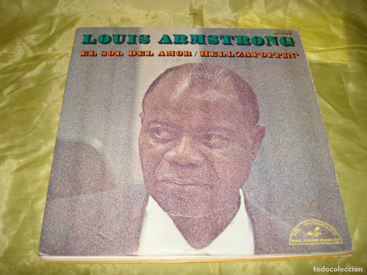 Discos de vinilo: LOUIS ARMSTRONG. EL SOL DEL AMOR / HELLZAPOPPIN. HISPAVOX, 1968. IMPECABLE - Foto 1