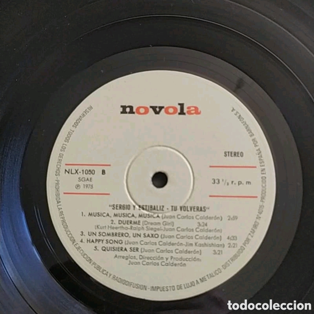 Discos de vinilo: Lp Sergio y Est&iacute;baliz. T&uacute; volver&aacute;s - Foto 4